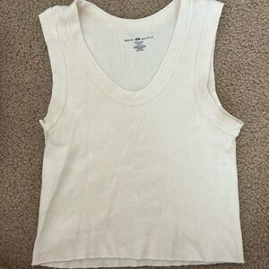 cream brandy melville tank top